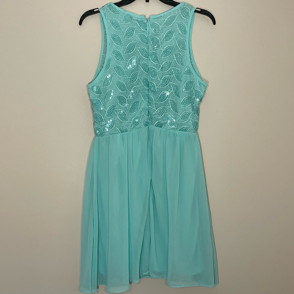 Francesca’s Collections mint colored, sequin mini dress